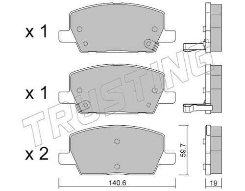 SET PLACUTE FRANA FRANA DISC TRUSTING 12120