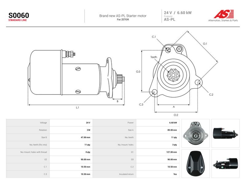 Starter, AS-PL S0060