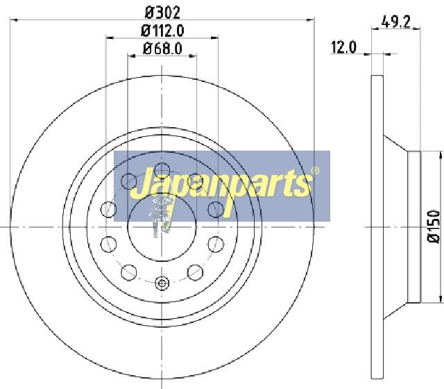 JAPANPARTS Stabdžių diskas
