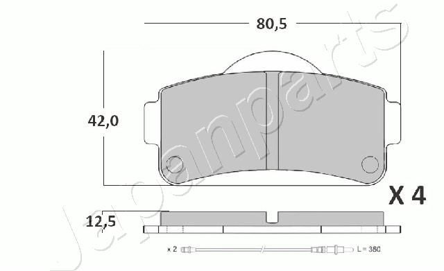 JAPANPARTS PA-MC01 Brake Pad Set, disc brake