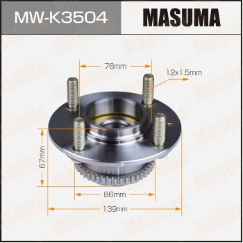 Комплект колісних підшипників, Masuma MW-K3504