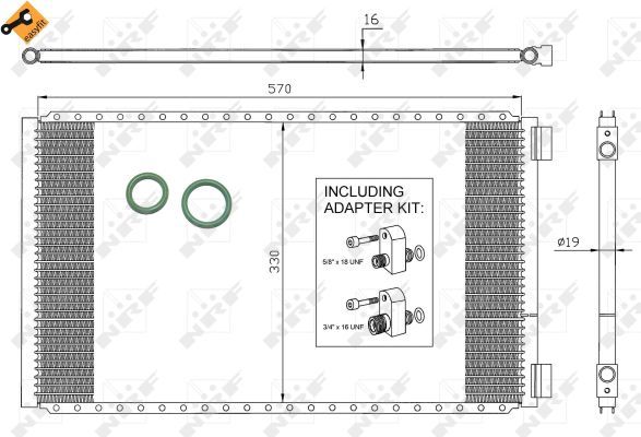 NRF 35951 Condenser, air conditioning