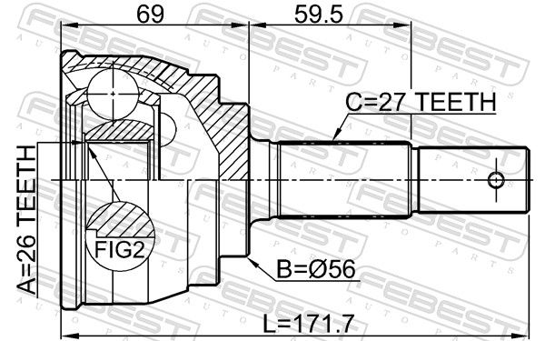 FEBEST 0210-L30 Joint Kit, drive shaft