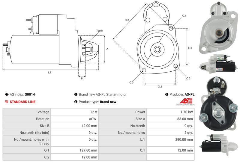 Starter, AS-PL S0014