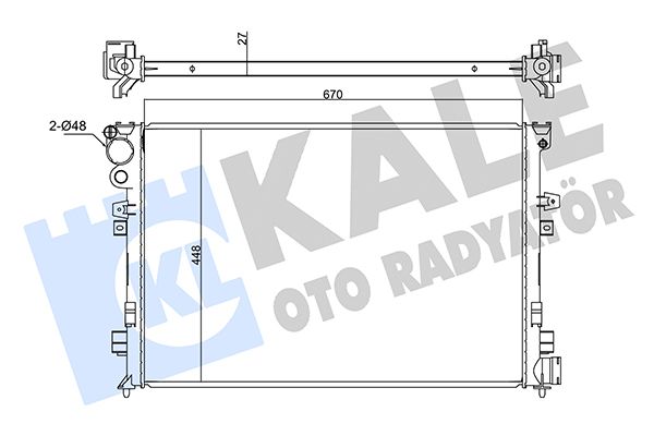 KALE CITROEN Радиатор охлаждения Evasion,Jumpy,Fiat Scudo,Peugeot 806,Expert 1.9TD/2.0HDI