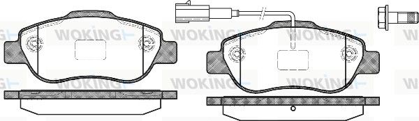 Колодки гальмові, передні, VW Golf, Passat, Tiguan; AUDI A1, TT; CITROEN Nemo, 1.4, 08-