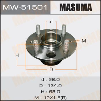 Комплект колісних підшипників, Masuma MW-51501