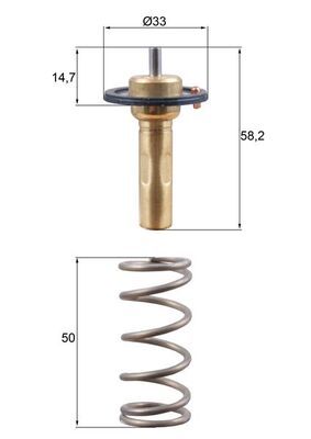 MAHLE termosztát, hűtőfolyadék TX 265 89D