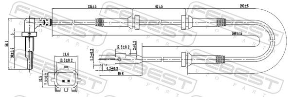 FEBEST 24606-005 Sensor, wheel speed