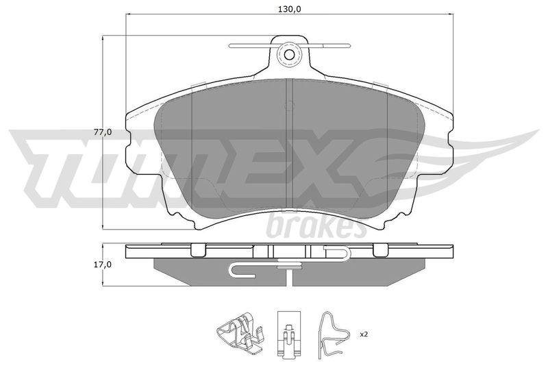 TOMEX Brakes fékbetétkészlet, tárcsafék TX 14-03