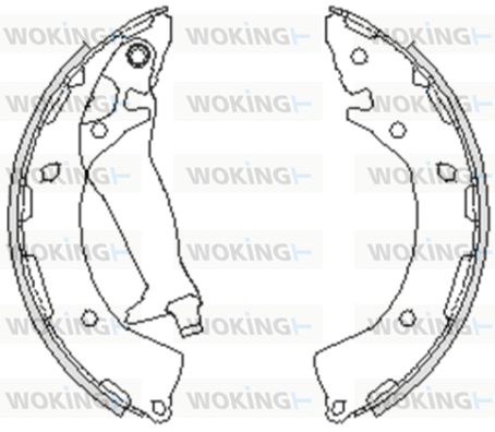 Комплект гальмівних колодок, Woking Z4248.00