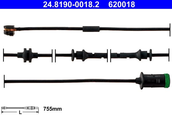 ATE figyelmezető kontaktus, fékbetétkopás 24.8190-0018.2