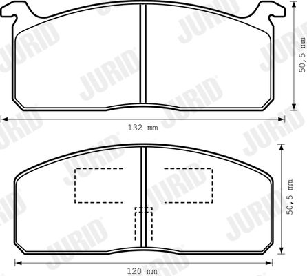 JURID fékbetétkészlet, tárcsafék 572326J