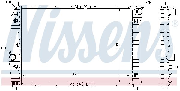 Радиатор охлаждения CHEVROLET AVEO 1.5 (AT) (выр-во Nissens)