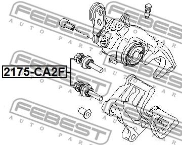 Ремонтний комплект, гальмівний супорт, Febest 2175-CA2F