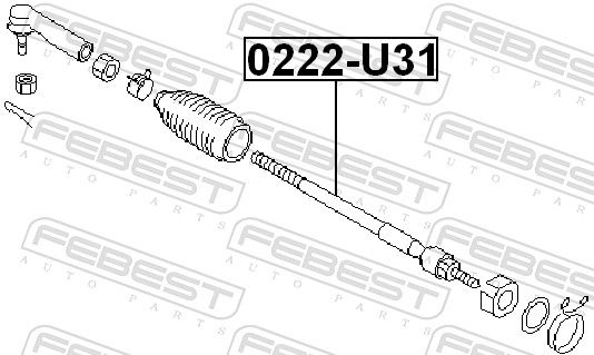 FEBEST 0222-U31 Inner Tie Rod
