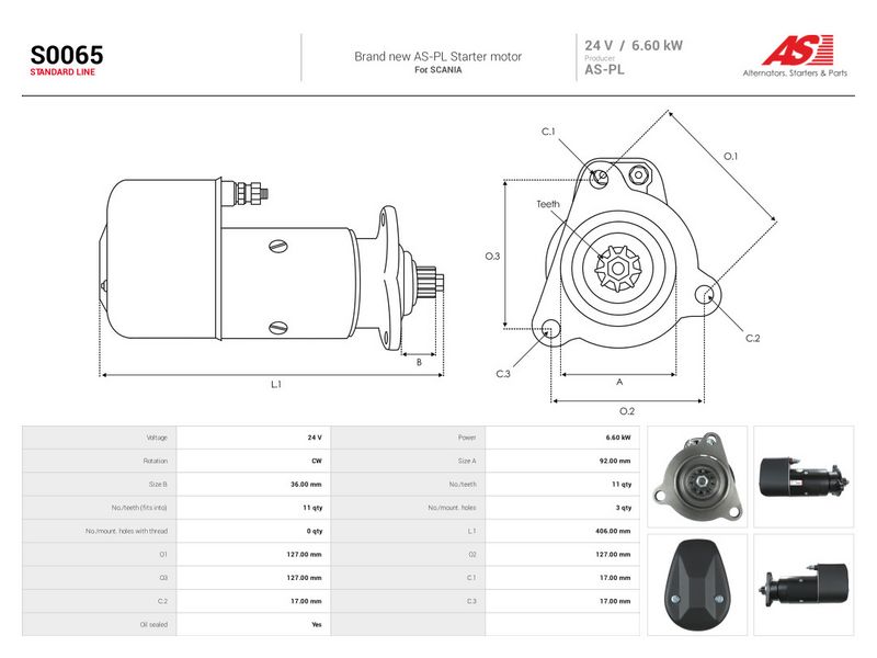 Starter, AS-PL S0065