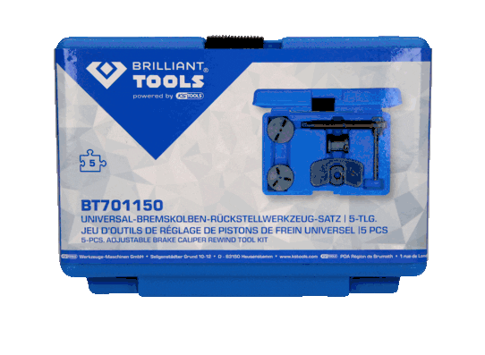 Pöörde-, tagasitõmbetööriistakomplekt, pidurisadulakolb, KS TOOLS BT701150