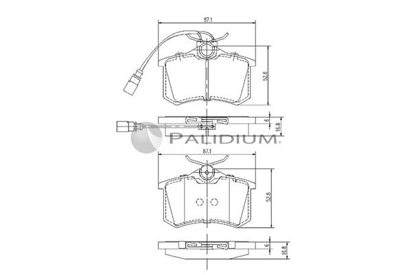 ASHUKI by Palidium fékbetétkészlet, tárcsafék P1-1063