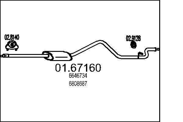 MTS hátsó hangtompító 01.67160