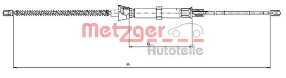 METZGER huzal, rögzítőfék 10.9032