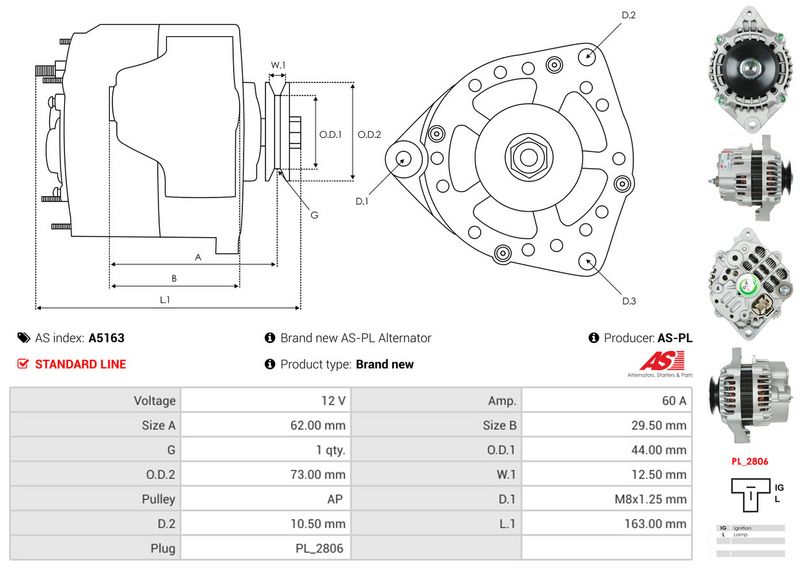 Generaator, AS-PL A5163