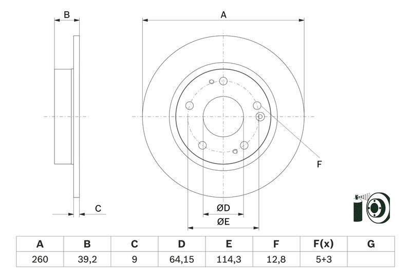 BOSCH féktárcsa 0 986 479 G17