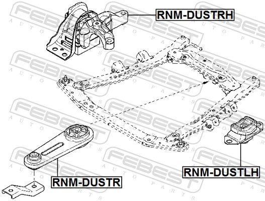 FEBEST RNM-DUSTLH Mounting, manual transmission