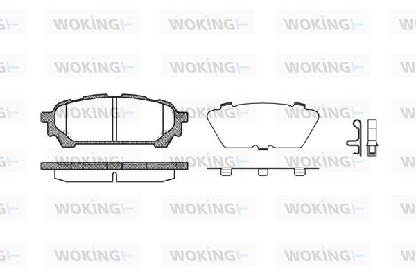 Комплект гальмівних накладок, дискове гальмо, Woking P10763.01