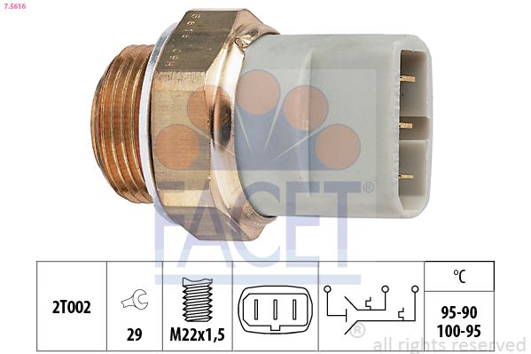 FACET Temperatuurschakelaar, radiateurventilator 7.5616