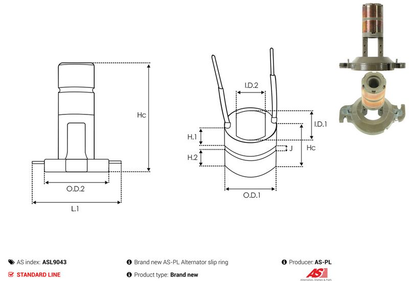 Rõngas, generaator, AS-PL ASL9043