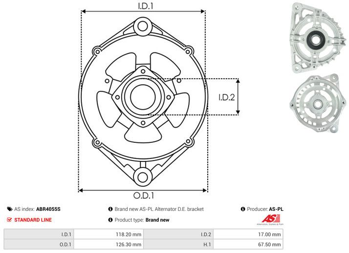 Kaitsekate, generaator, AS-PL ABR4055S
