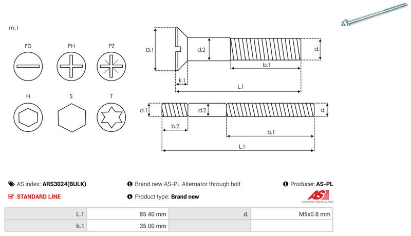 AS-PL ARS3024(BULK) Repair Set, alternator
