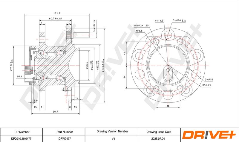 Set rulment roata DP2010.10.0477 Dr!ve+