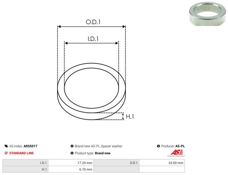 AS-PL ARS5017 Repair Set, alternator