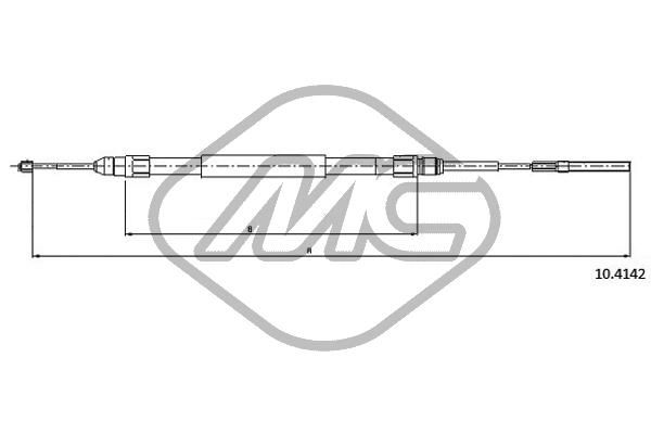 Metalcaucho 80660 - Cable, Parking Brake
