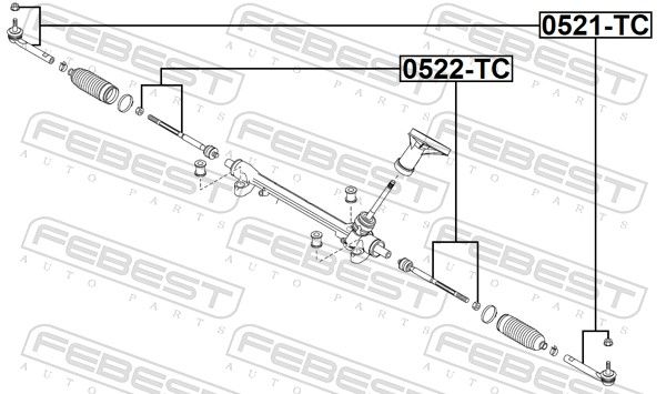 FEBEST 0521-TC Tie Rod End