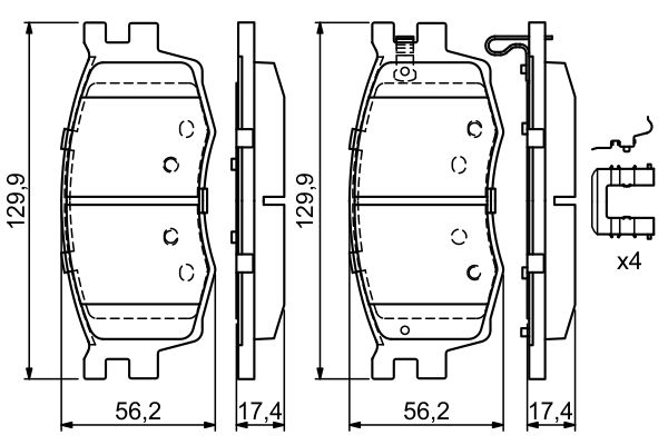 BOSCH 0 986 494 617 Brake Pad Set, disc brake