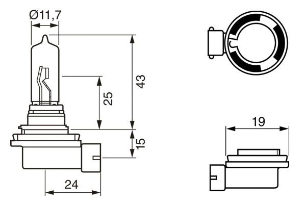 BOSCH 1 987 302 082 Bulb, spotlight