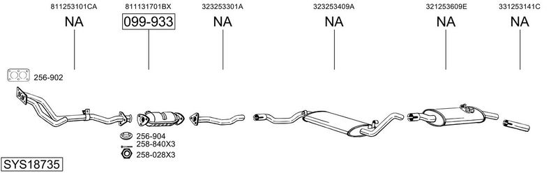SISTEM DE ESAPAMENT BOSAL SYS18735