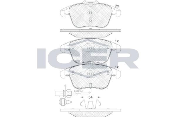 ANDEL 181864 - Brake Pad Set, disc brake