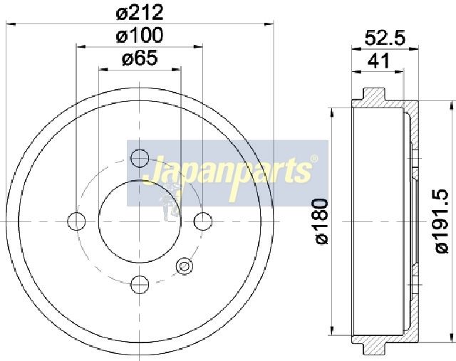 JAPANPARTS Stabdžių būgnas