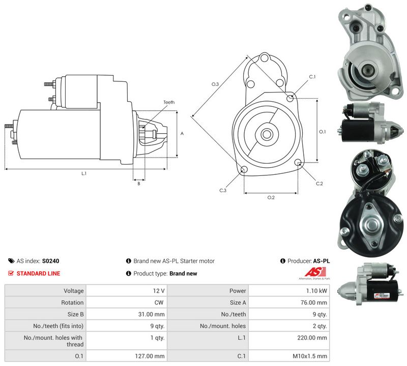 Starter, AS-PL S0240