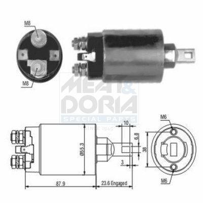 MEAT & DORIA Magneetschakelaar, startmotor 46026