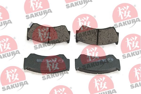 SAKURA 600-10-4185 Stabdžių trinkelių rinkinys, diskinis stabdys