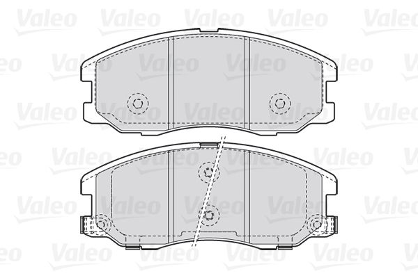 Комплект гальмівних накладок, дискове гальмо, Valeo 301942