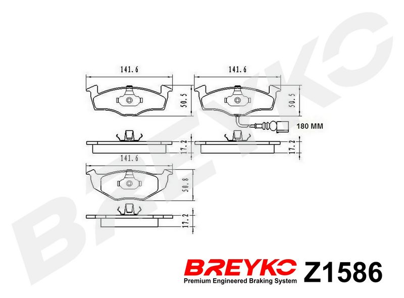 DAVID VASCO Z1586 Brake Pad Set, disc brake