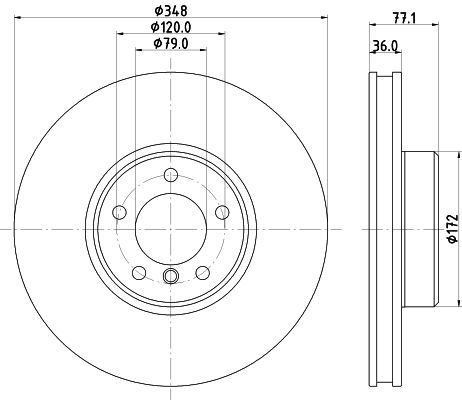 Disc frana 8DD 355 133-521 HELLA