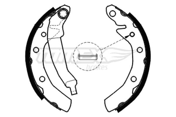 TOMEX Brakes fékpofakészlet TX 20-30