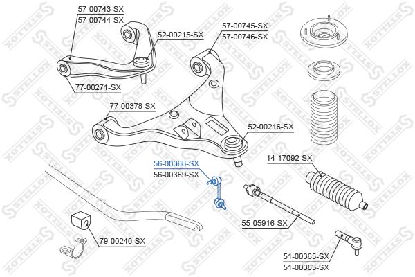 STELLOX 56-00368-SX Link/Coupling Rod, stabiliser bar